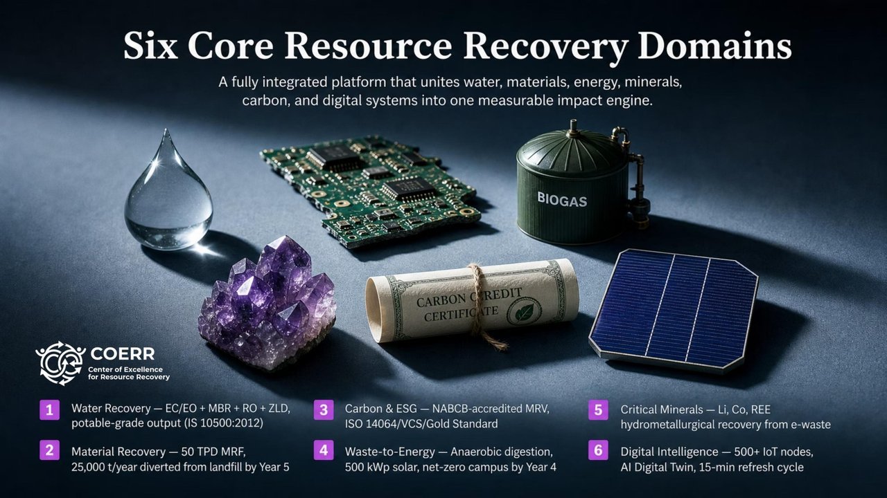Six core resource-recovery domains